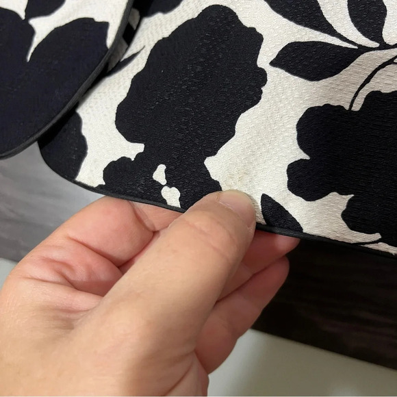 Rena Rowan Designer Blazer White w/ Large Black Florals Women's Size 14 - Picture 6 of 7